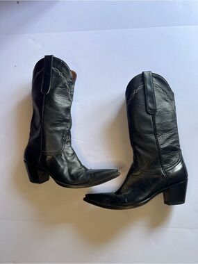 Old Gringo Black Leather Western Heeled Cowboy Boots